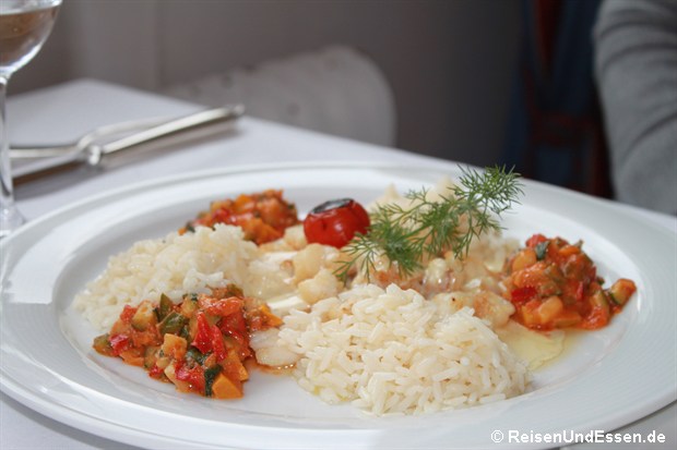 Hotelrestaurant - Seeteufel mit Gemüse