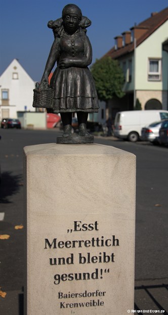 Vor dem Meerrettichmuseum in Baiersdorf