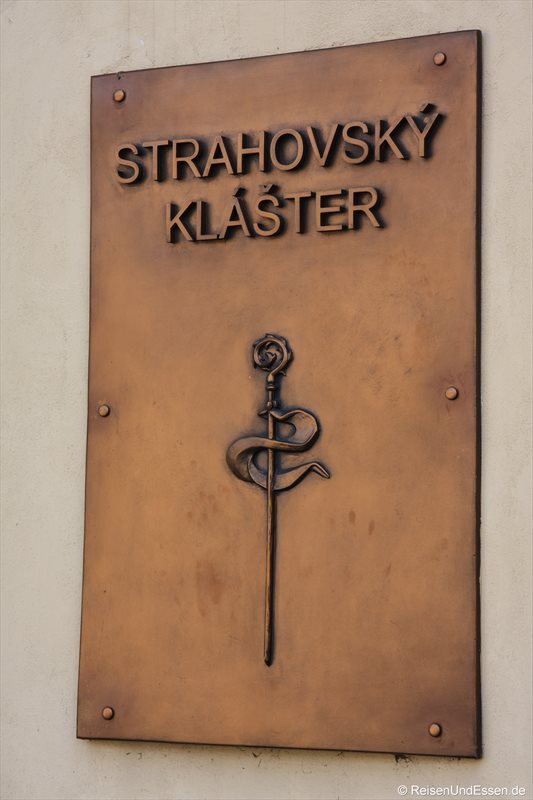 Schild am Kloster Strahov