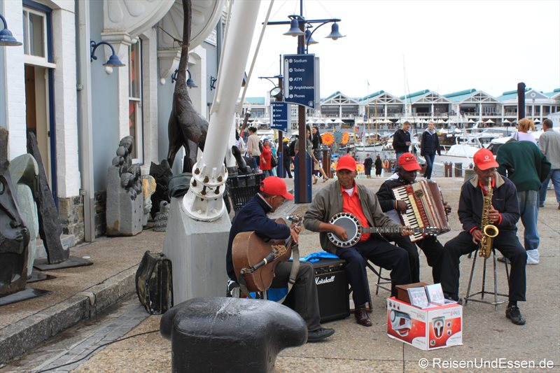 Musiker in der V&A Waterfront in Kapstadt