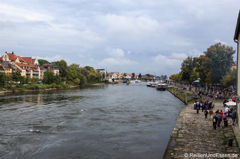 Blick auf die Donau von der steinernen Brücke