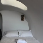 Bett im unteren Schlafraum