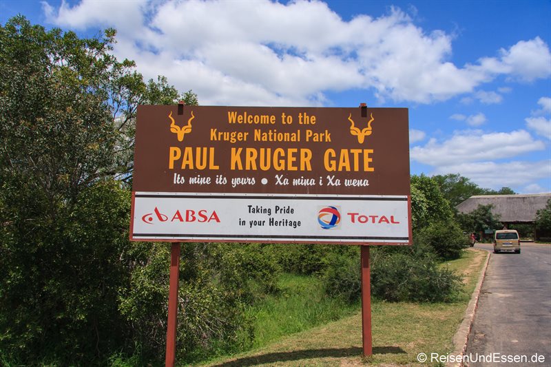 Einfahrt zum Krüger Nationalpark