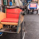 Fahrrad-Rikscha in der Jalan Malioboro in Yogyakarta