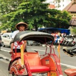 Mit der Fahrrad-Rikscha Yogyakarta erkunden