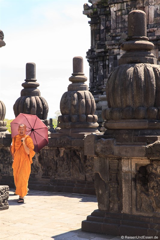 Buddhistischer Mönch in Prambanan