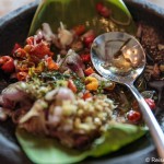 Pikanter Salat beim Frühstück im Hotel Santika Premiere Gubeng Surabaya