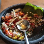 Pikanter Salat beim Frühstück im Hotel Santika Premiere Gubeng Surabaya