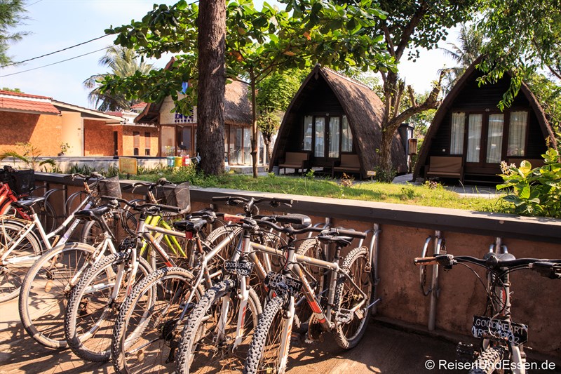 Tipps zu den Gili Inseln - Fahrräder auf Gili Trawangan