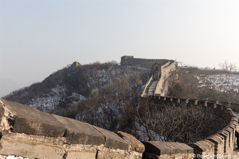 Verlauf der Chinesische Mauer in Mutianyu
