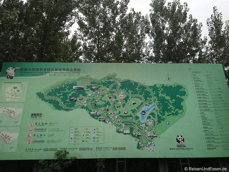 Plan des Chengdu Research Base of Giant Panda Breeding