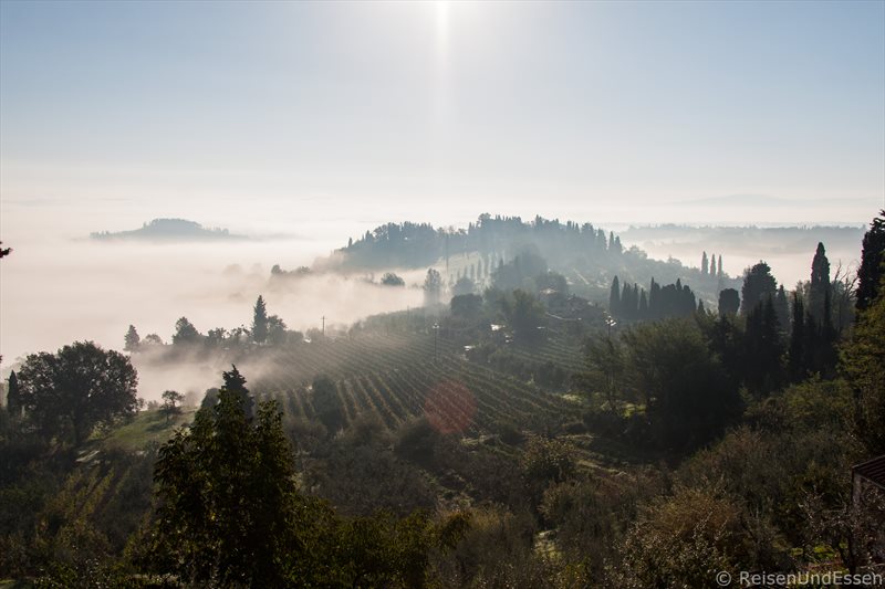 San Gimignano im Nebel