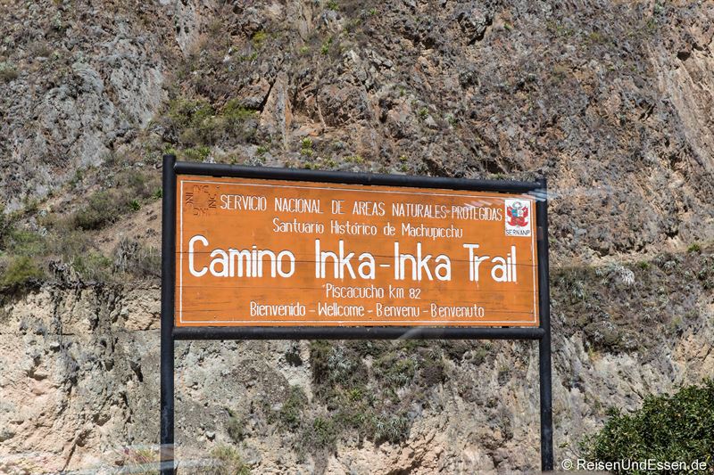 Start des Inka Trail bei Kilometer 82