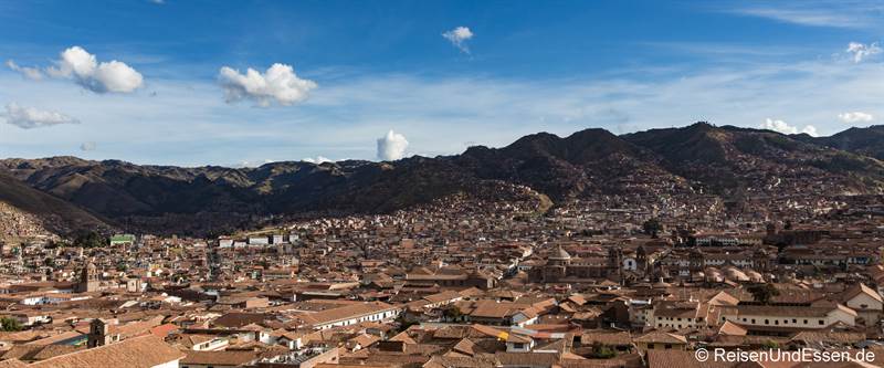 Panoramablick über Cusco von San Blas