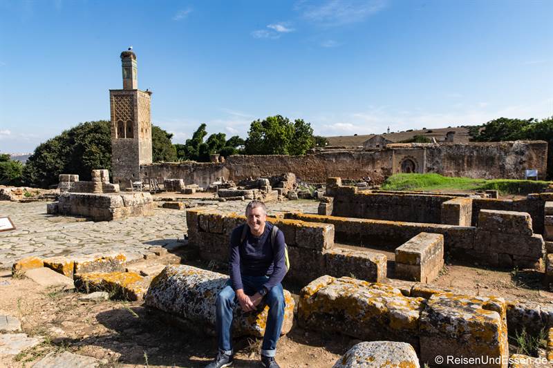 Pause bei der Besichtigung von Chellah bei Rabat