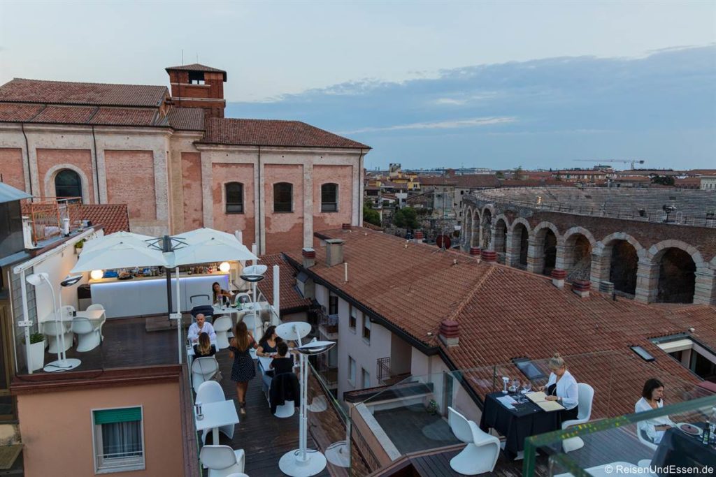 Rooftop Bar vom Hotel Milano in Verona
