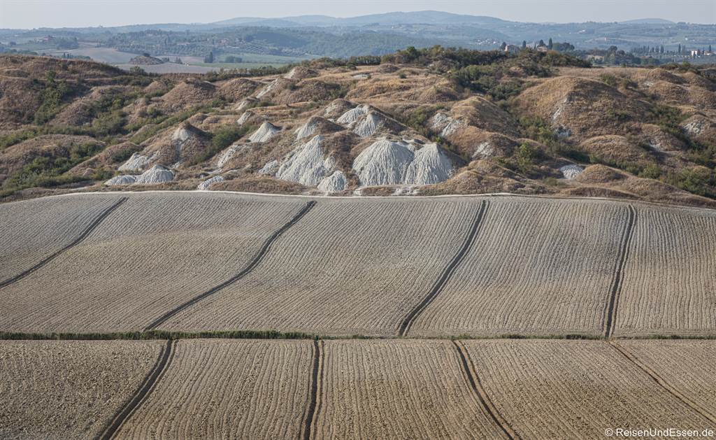 Biancane Hügel in der Crete Senesi -Fotospots in der Toskana