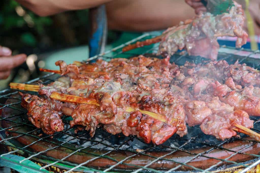 Fleisch vom Grill in Thailand