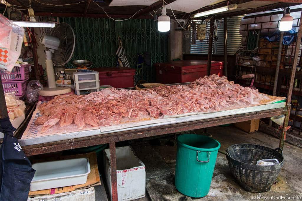 Fleisch auf einem Markt in Bangkok in Thailand