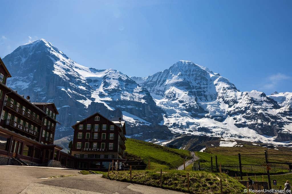 Blick auf Eiger und Jungfrau von der Kleinen Scheidegg