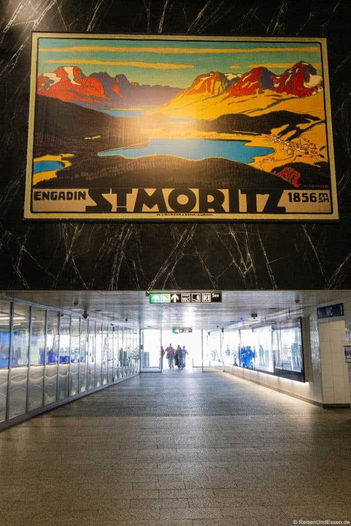 Plakat St. Moritz auf dem Weg zum See