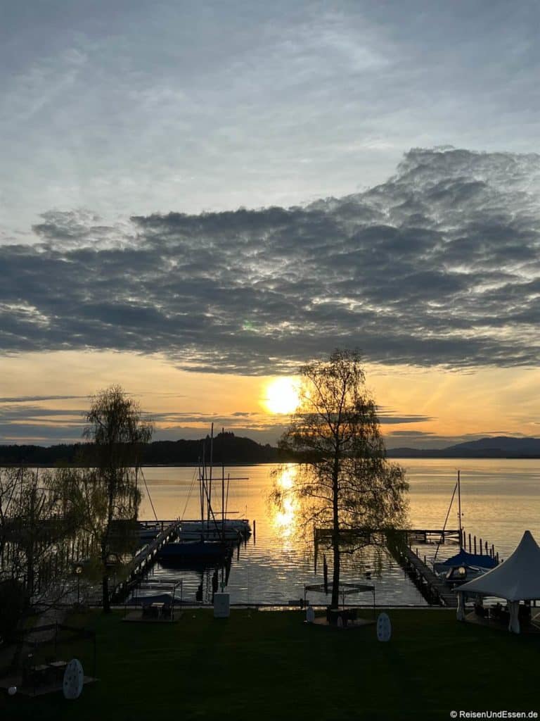 Aussicht vom Yachthotel Chiemsee in Prien